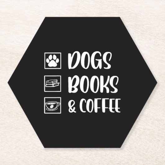 Hunde Bücher Kaffee Funny Dog Untersetzer (Vorderseite)