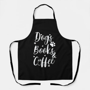 Hunde Bücher Kaffee Hunde Liebhaber Buchwurm Schürze