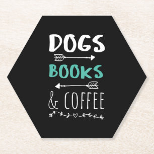 Hunde Bücher Kaffee Wochenende Tierliebhaber Untersetzer