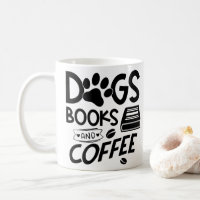 Hunde Bücher Kaffeetyp Sprichwort lesen