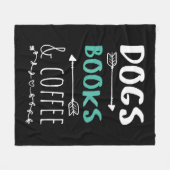 Hunde Bücher Kaffeewochenende Tiervorrat Fleecedecke (Vorderseite (Horizontal))