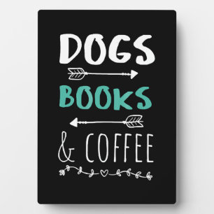 Hunde Bücher Kaffeewochenende Tiervorrat Fotoplatte