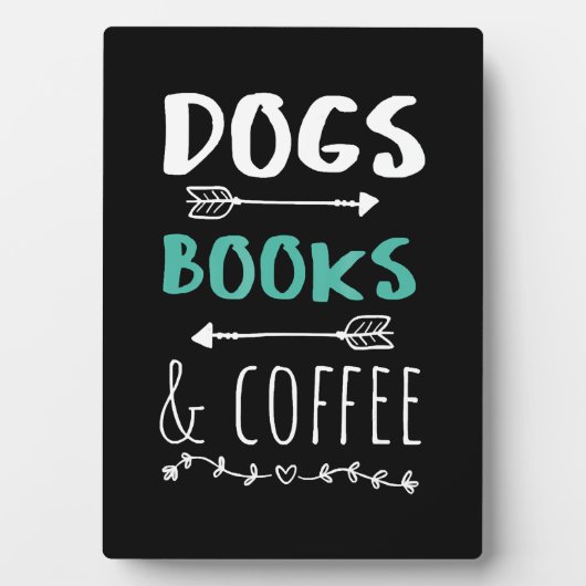 Hunde Bücher Kaffeewochenende Tiervorrat Fotoplatte (Vorderseite)