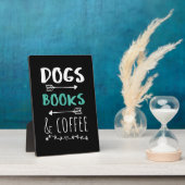 Hunde Bücher Kaffeewochenende Tiervorrat Fotoplatte (Seite)