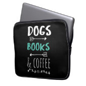 Hunde Bücher Kaffeewochenende Tiervorrat Laptopschutzhülle (Vorderseite Links)