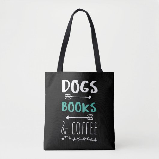 Hunde Bücher Kaffeewochenende Tiervorrat Tasche (Vorderseite)