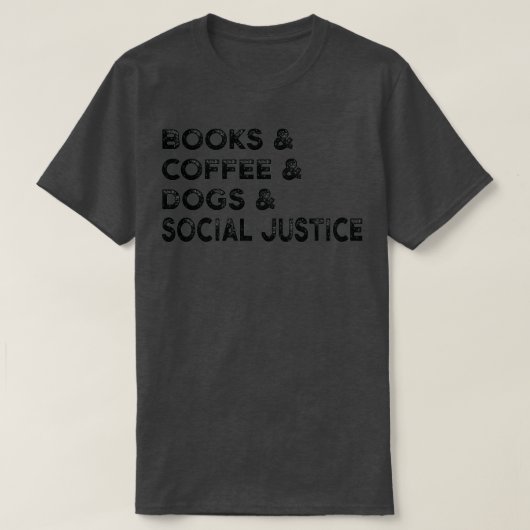 Hunde Bücher und Kaffee (3) T-Shirt (Design vorne)