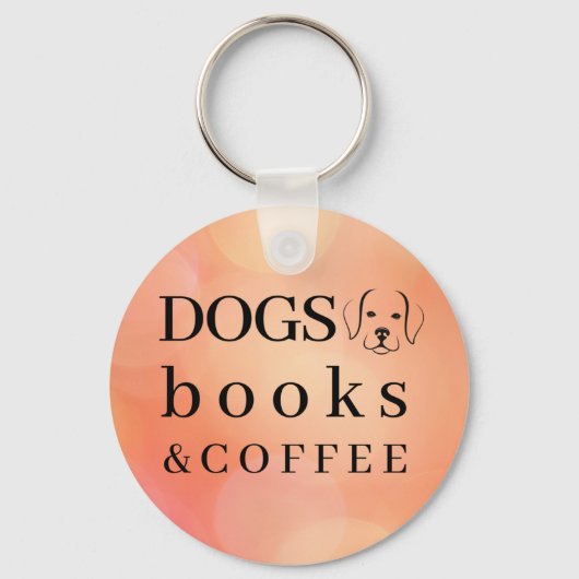 Hunde Bücher und Kaffee, Hundeschlitten, Hundesche Schlüsselanhänger (Vorderseite)