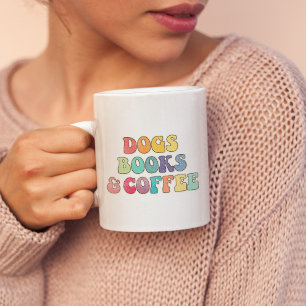 Hunde Bücher und Kaffee Kaffeetasse
