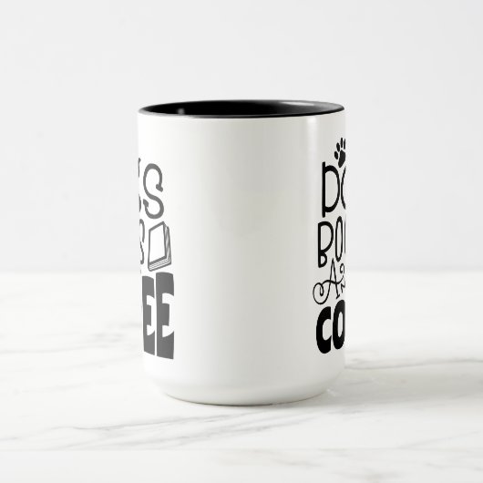 Hunde, Bücher und Kaffee Tasse (Zentrum)