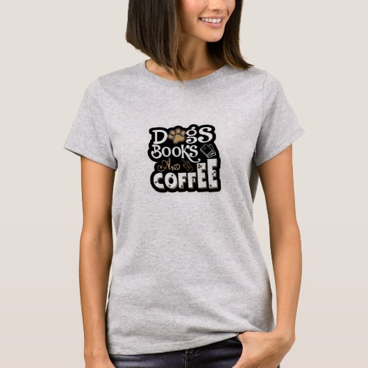 Hunde, Bücher und T-Shirt (Vorderseite)