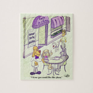 Hunde-Café Lustig 8 x 10 Puzzle