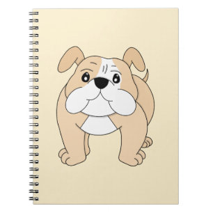 Hunde Cartoon Phantastisch Bulldog Notizblock