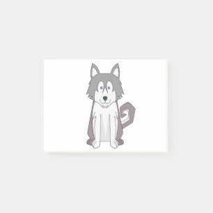 Hunde Cartoon Phantastisch Sibirischer Husky Post-it Klebezettel