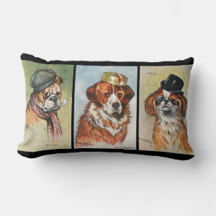 Hunde, Cartoon-Triptychon Lendenkissen