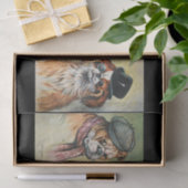 Hunde, Cartoon-Triptychon Seidenpapier (Geschenk)