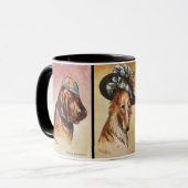 Hunde, Cartoon-Triptychon Tasse (Vorderseite Links)