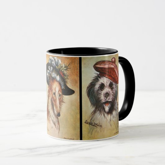 Hunde, Cartoon-Triptychon Tasse (VorderseiteRechts)