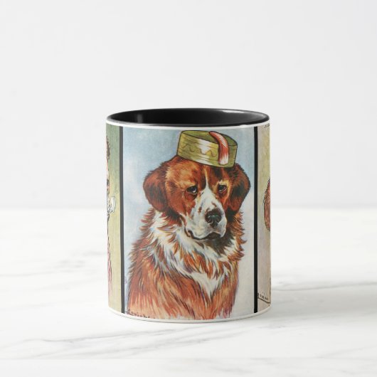 Hunde, Cartoon-Triptychon Tasse (Zentrum)