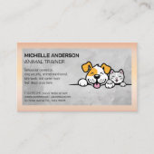 Hunde-Cat-Logo | Tierpflege Visitenkarte (Vorderseite)