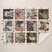 Hunde Cats Paw druckt benutzerdefinierte FotoColla Sherpadecke (Vorderseite (Horizontal))