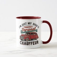 Hunde Chauffeur Tasse