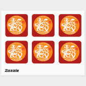 Hunde Chinesisch Neues Jahr 2018 Farbe B Aufkleber (Blatt)