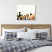 Hunde-Collage Leinwanddruck (Insitu (Schlafzimmer))