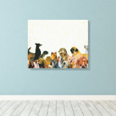 Hunde-Collage Leinwanddruck (Insitu (Holzboden))