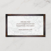 Hunde-Comb-Symbol | Marmor | Holzgrenze Visitenkarte (Rückseite)