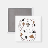 Hunde-Comic-T-Shirts und Geschenke Magnet (Vorderseite/Rückseite)
