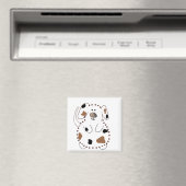 Hunde-Comic-T-Shirts und Geschenke Magnet (In Situ (Geschirrspüler))