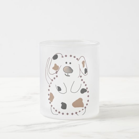 Hunde-Comic-T-Shirts und Geschenke Mattglastasse (Mittel)