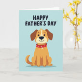 Hunde-Comic Vatertagskarte Karte (Gelbe Blume)