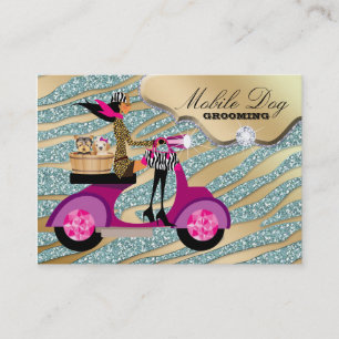 Hunde Cooler Sparkle Zebra Tierarzt Visitenkarte