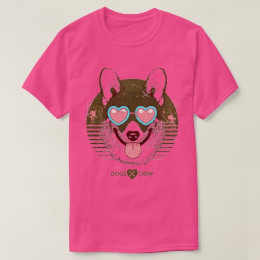 Hunde Crew T-Shirt (Design vorne)