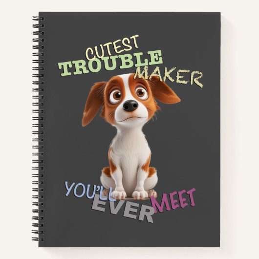 Hunde Cuttest Trouble Niedlich Adorable Funny Notizblock (Vorderseite)