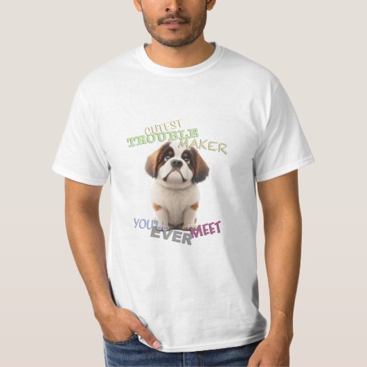 Hunde Cuttest Trouble Niedlich Adorable Funny T-Shirt (Vorderseite)