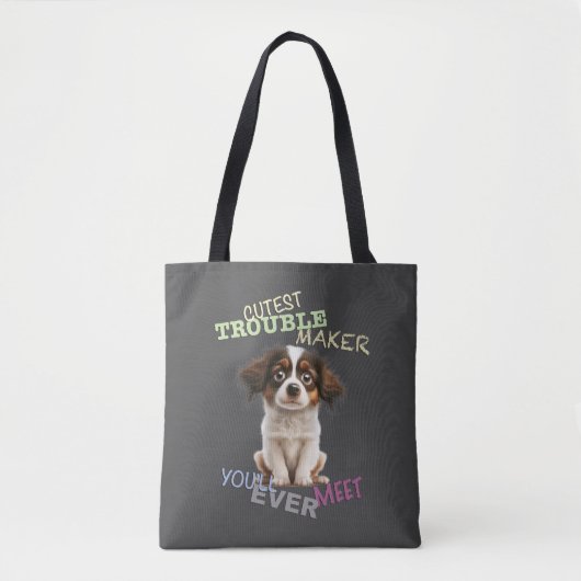 Hunde Cuttest Trouble Niedlich Adorable Funny Tasche (Vorderseite)