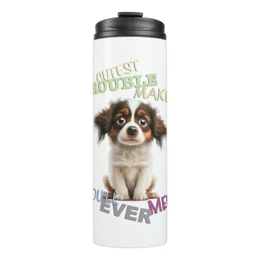 Hunde Cuttest Trouble Niedlich Adorable Funny Thermosbecher (Vorderseite)