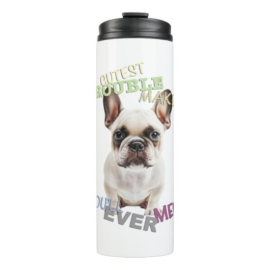 Hunde Cuttest Trouble Niedlich Adorable Funny Thermosbecher (Vorderseite)