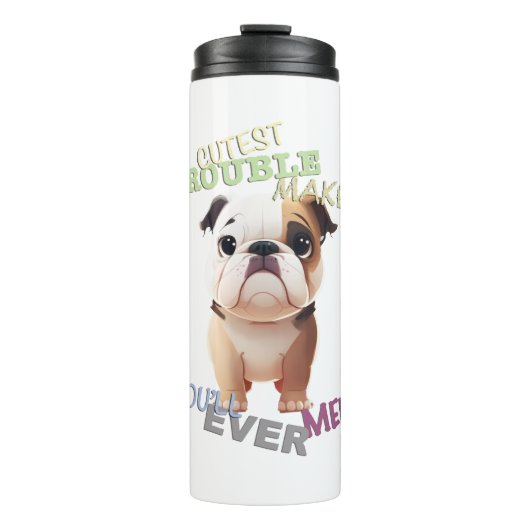 Hunde Cuttest Trouble Niedlich Adorable Funny Thermosbecher (Vorderseite)