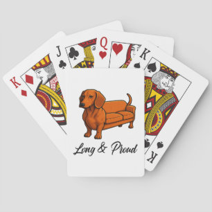 Hunde Dackel Couch lang und stolz Spielkarten