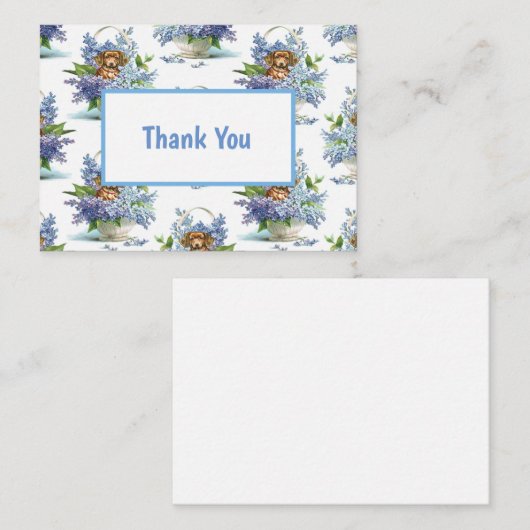 Hunde Dackel Vintag Danke Mitteilungskarte (Vorne/Hinten)