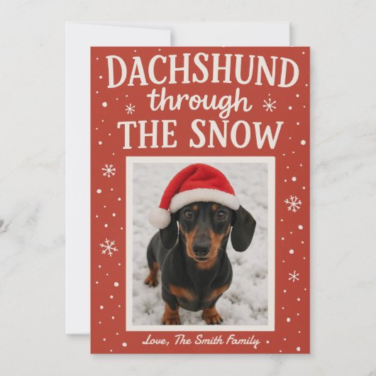 Hunde Dackel Weihnachtskarte Feiertagskarte (Vorderseite)