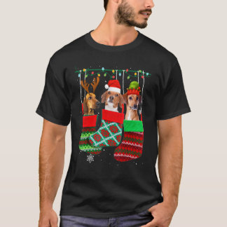 Hunde Dackel Weihnachtssocken Weihnachten Weihnach T-Shirt