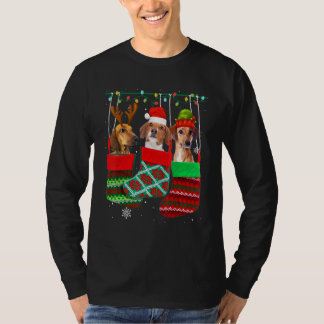 Hunde Dackel Weihnachtssocken Weihnachten Weihnach T-Shirt