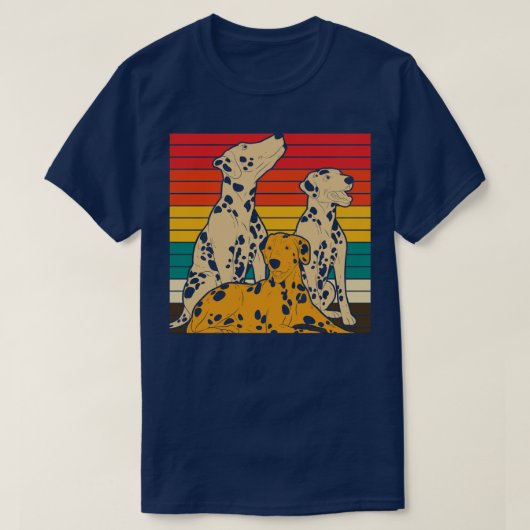 Hunde Dalmatiner Hundebesitzer Retro-Dalmatiner T-Shirt (Design vorne)