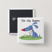 Hunde Das ist die Jahreszeit Weihnachts-Hemden und Button (Vorne & Hinten)