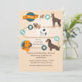 Hunde Daze Adoption Einladung (Stehend Vorderseite)